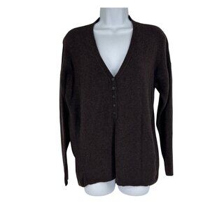 Madewell Women's Asherton Waffle Henley Sweater Brown NC737 Size S